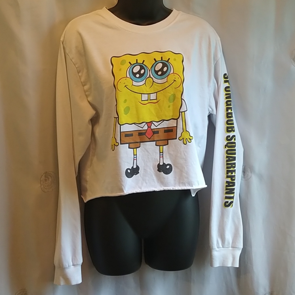Juniors Sponge Bob Crop top/ Cutoff Top